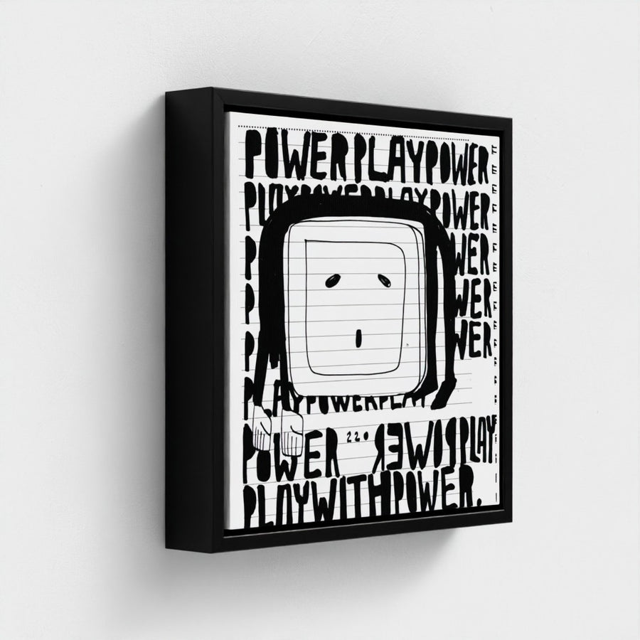 Power Play Nappi | YW " Squares" Float framed canvas