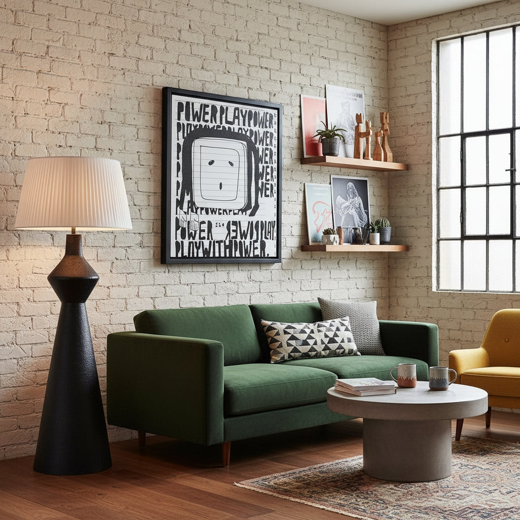 Power Play Nappi | YW " Squares" Float framed canvas