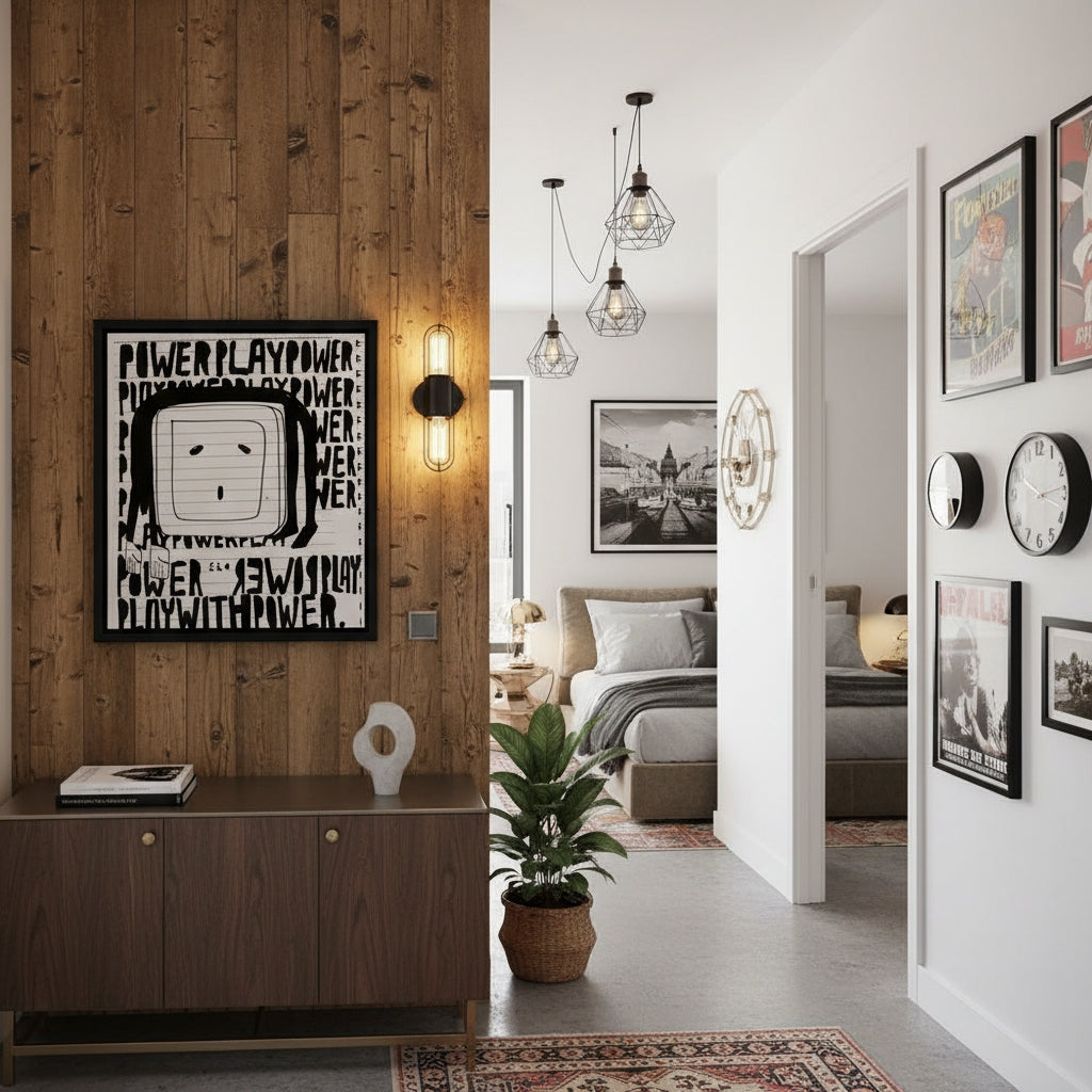 Power Play Nappi | YW " Squares" Float framed canvas