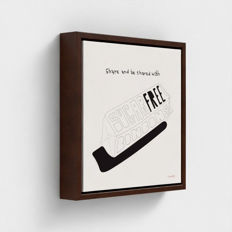 Sugarfree Bonbons | YW " Squares" Float framed canvas