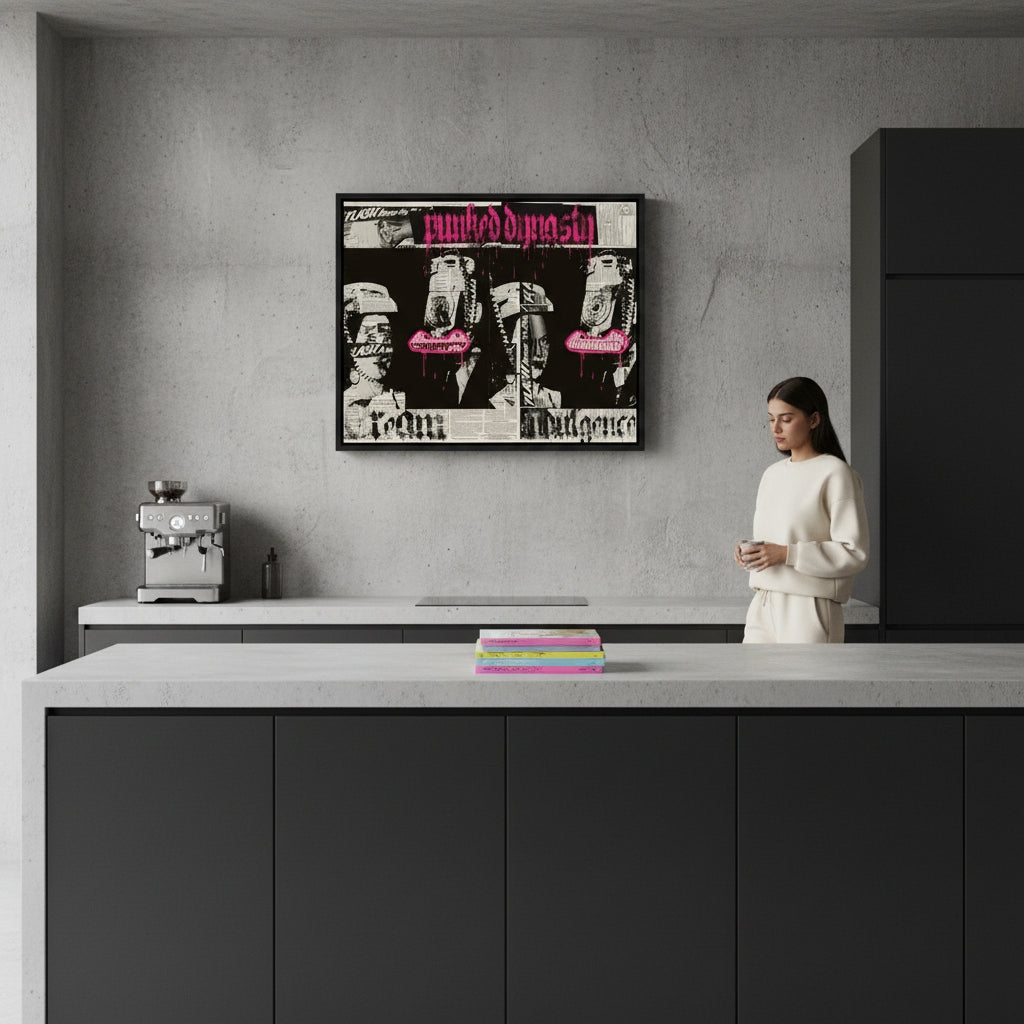 Punked Dynasty | YW Horizontal Float framed canvas