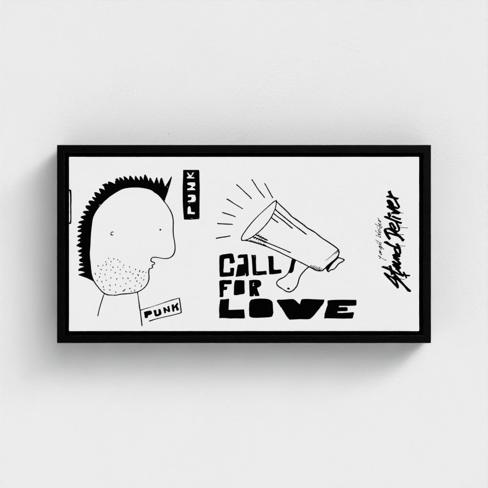 Call For Love | קנבס ממוסגר צף אופקי של YW “Slider”