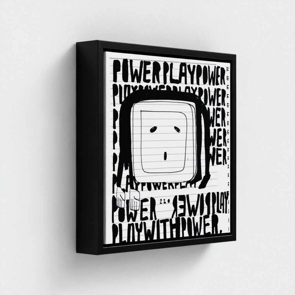 Power Play Nappi  | YW " Squares" Float framed canvas
