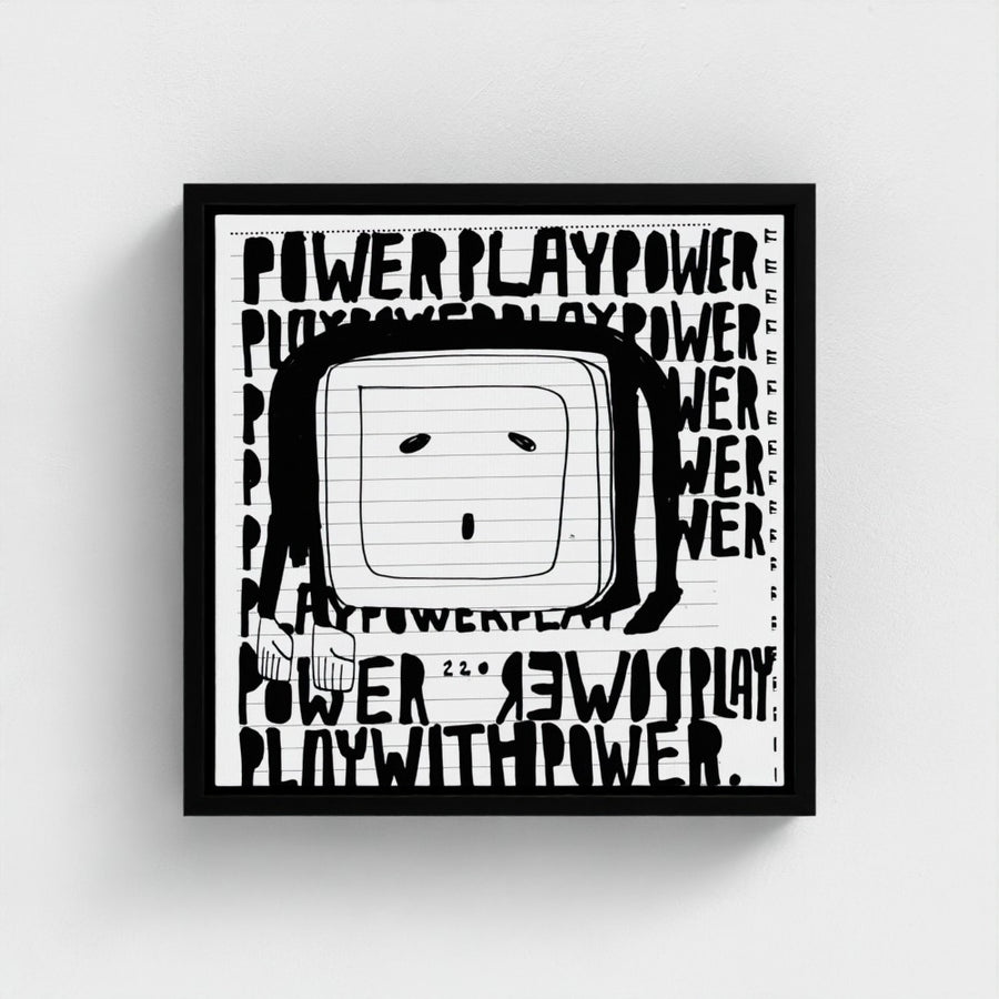 Power Play Nappi | YW " Squares" Float framed canvas
