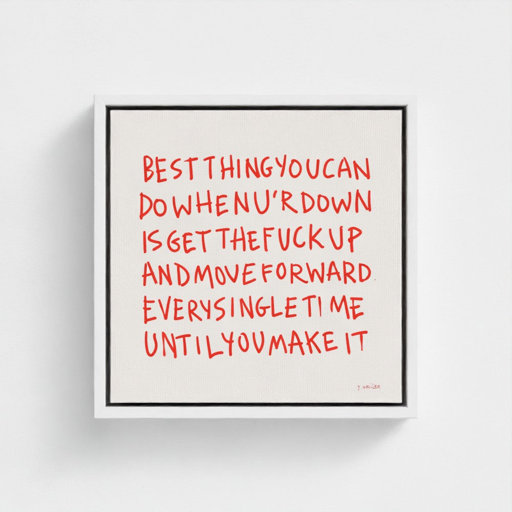 Best Thing You Can Do  | YW " Squares" Float framed canvas