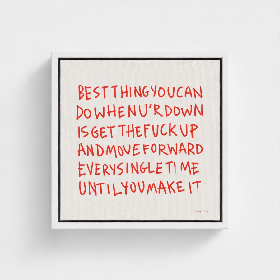 Best Thing You Can Do  | YW " Squares" Float framed canvas