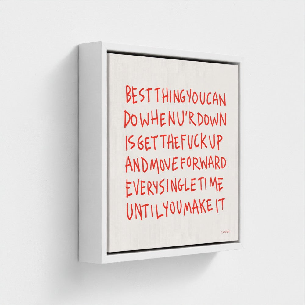 Best Thing You Can Do  | YW " Squares" Float framed canvas