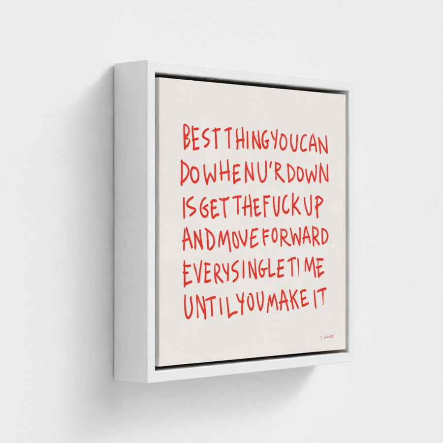 Best Thing You Can Do  | YW " Squares" Float framed canvas