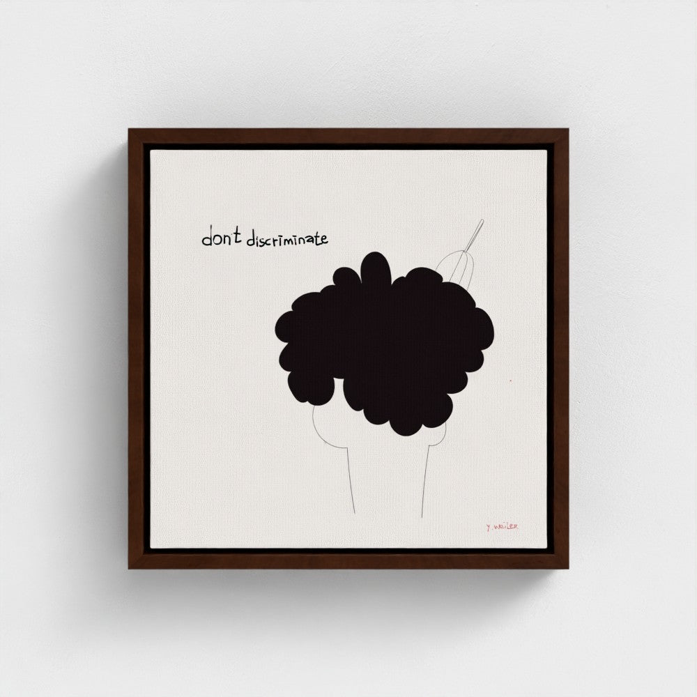 Dont Discriminate  | YW " Squares" Float framed canvas