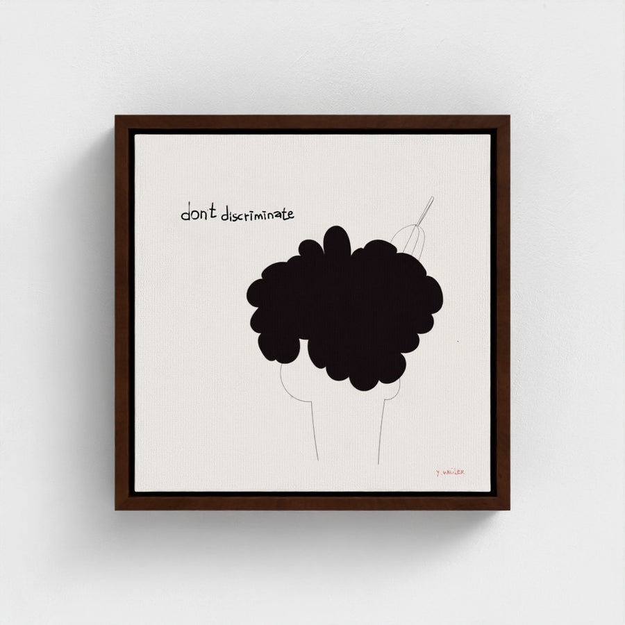 Dont Discriminate  | YW " Squares" Float framed canvas