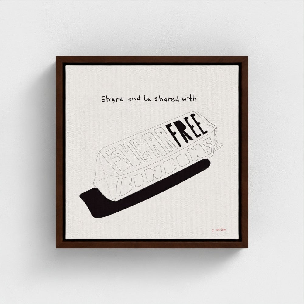 Sugarfree Bonbons  | YW " Squares" Float framed canvas