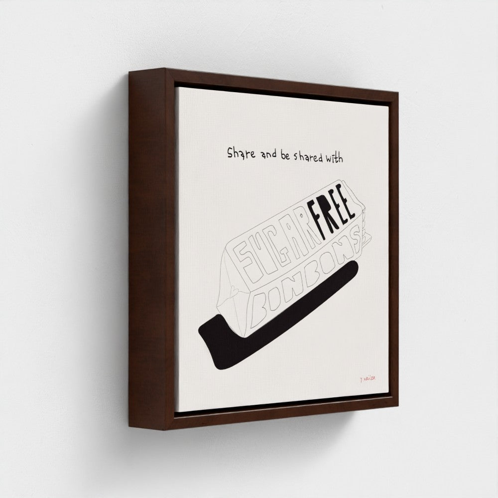 Sugarfree Bonbons  | YW " Squares" Float framed canvas