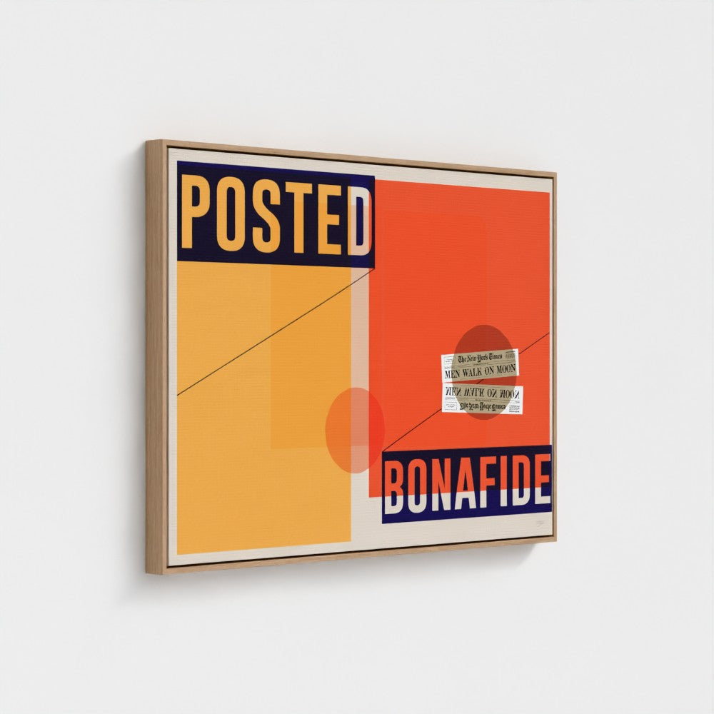 Posted and Bonafied | YW Float framed canvas