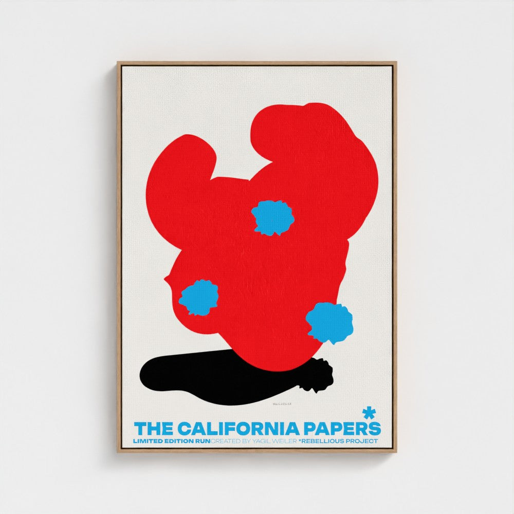 Red Cactus | YW Float framed canvas