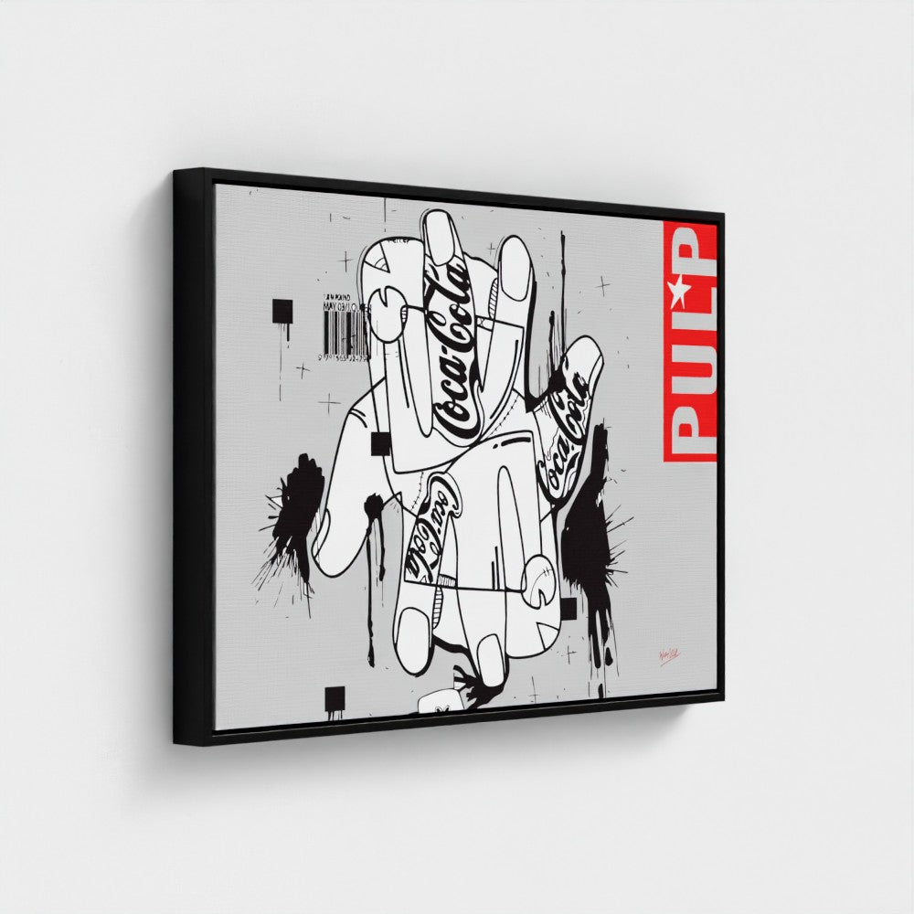 Pulp Fingers Crossed | YW Float framed canvas