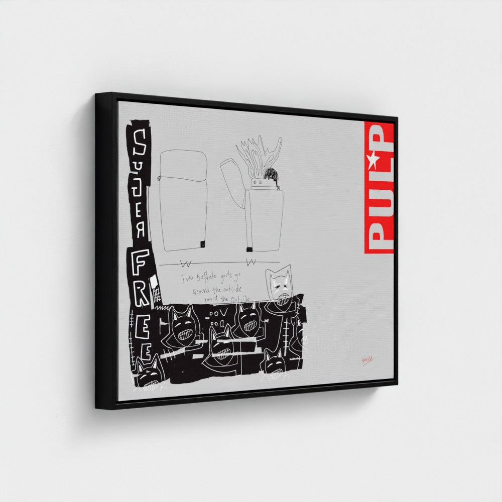 Pulp Two Buffalo Girls  | YW Float framed canvas