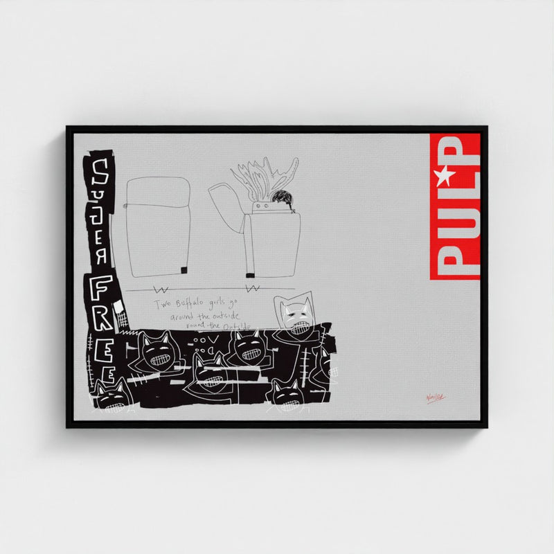 Pulp Two Buffalo Girls — limited-edition art print by Yagil Weiler