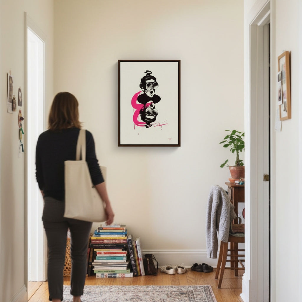 PUN CHALK | YW Float framed canvas