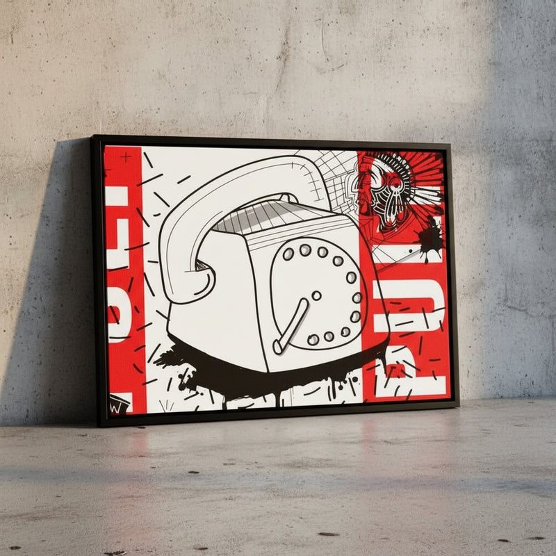 Call 1800  | YW Float framed canvas