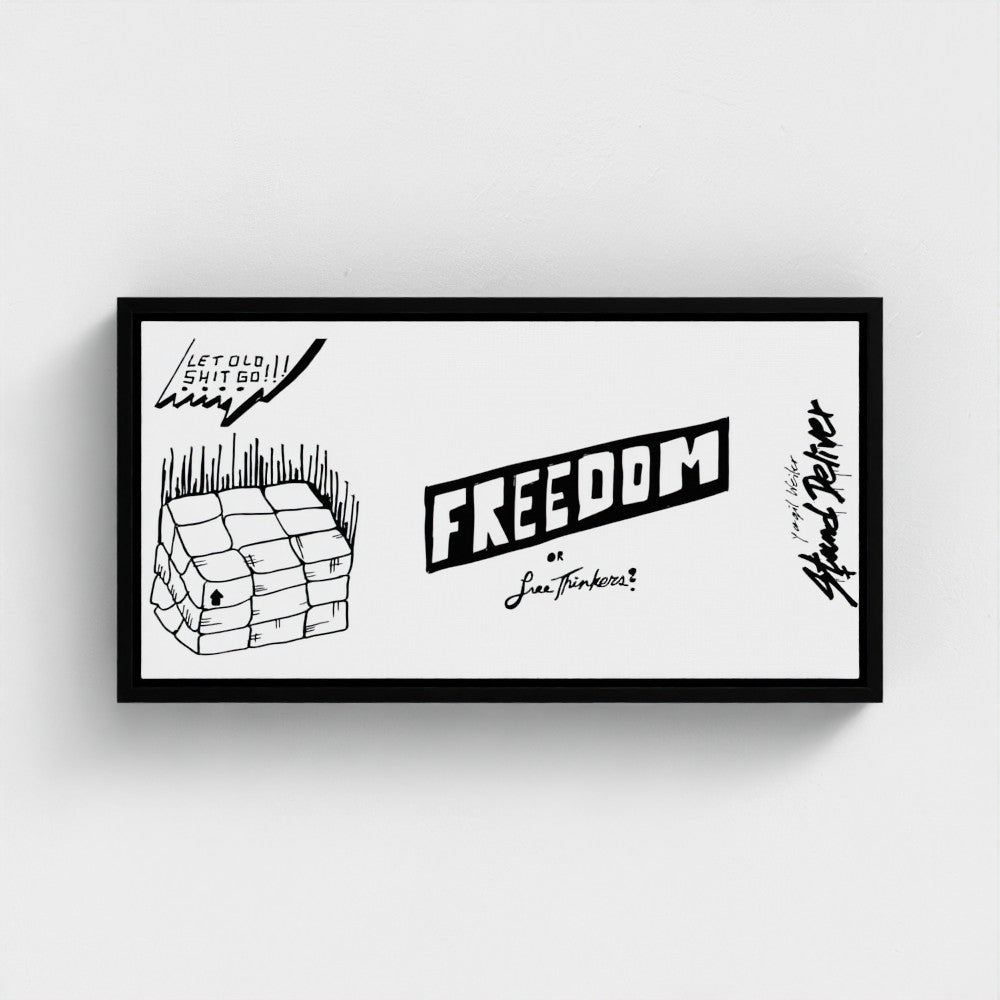 Freedom | קנבס ממוסגר צף אופקי של YW “Slider”
