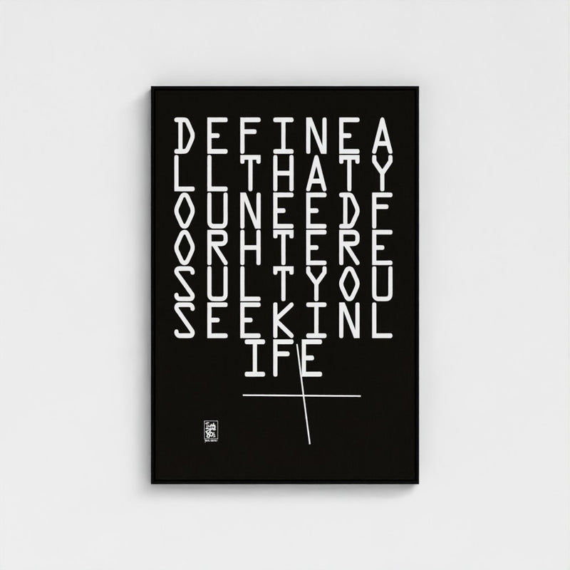 Define All That You Need — limited-edition art print by Yagil Weiler