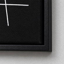 Define All That You Need by Yagil Weiler | Studio Edition float framed canvas | close-up of canvas weave and frame corner