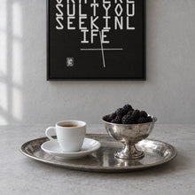 Define All That You Need by Yagil Weiler | Studio Edition float framed canvas | still life with espresso