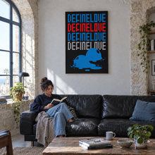 Define Love by Yagil Weiler | Studio Edition 100 × 150 cm | in a Jaffa living room with whitewashed stone walls