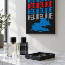 Define Love by Yagil Weiler | Studio Edition float framed canvas | still life with perfume bottles on marble