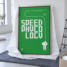 F1 Speed And Ice Creme by Yagil Weiler | Studio Edition 100 × 150 cm | half-unwrapped on a moving blanket