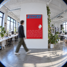 F1 by Yagil Weiler | Studio Edition 100 × 150 cm | wide view in a creative studio