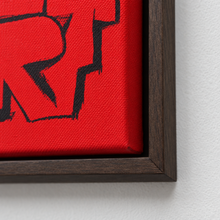Misfits Under by Yagil Weiler | Studio Edition float framed canvas | close-up of canvas weave and frame corner