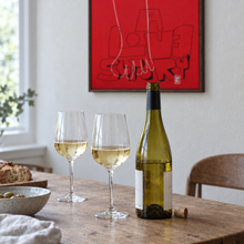 Misfits Under by Yagil Weiler | Studio Edition float framed canvas | still life with wine glasses