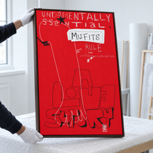 Misfits Under by Yagil Weiler | Studio Edition 100 × 150 cm | lifted by a gloved hand