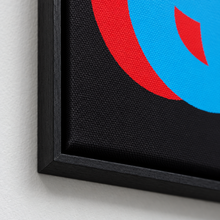 Motion Over Phycology by Yagil Weiler | Studio Edition float framed canvas | close-up of canvas weave and frame corner