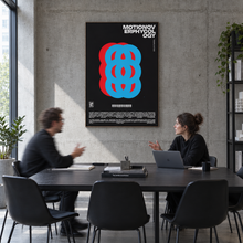 Motion Over Phycology by Yagil Weiler | Studio Edition 100 × 150 cm | in an architect's concrete meeting room