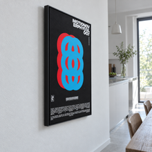 Motion Over Phycology by Yagil Weiler | Studio Edition float framed canvas | side view on a bright kitchen-dining wall