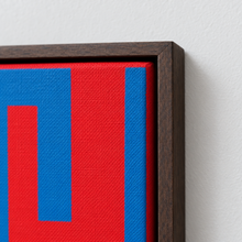 Natural Born Misfits by Yagil Weiler | Studio Edition float framed canvas | close-up of canvas weave and frame corner