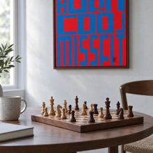 Natural Born Misfits by Yagil Weiler | Studio Edition float framed canvas | still life with a chess set