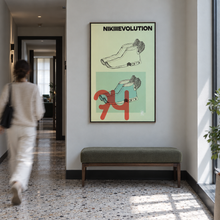 Nikiiievolution by Yagil Weiler | Studio Edition 100 × 150 cm | in a boutique hotel corridor