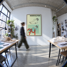Nikiiievolution by Yagil Weiler | Studio Edition 100 × 150 cm | wide view in an architecture studio