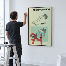 Nikiiievolution by Yagil Weiler | Studio Edition 100 × 150 cm | being marked up for hanging