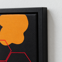 Phycology Over Speed by Yagil Weiler | Studio Edition float framed canvas | close-up of canvas weave and frame corner
