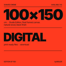 Shaved Creme by Yagil Weiler | available as 100 × 150 cm Studio Edition, and digital